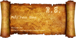 Méhes Bea névjegykártya